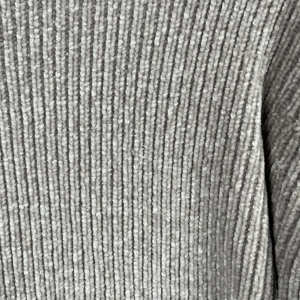 Cynthia Rowley XS Chenille Turtleneck Sweater Beige Gray Super Soft Cozy Knit - Picture 4 of 7